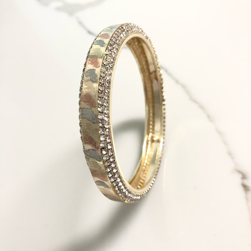 18k Gold Filled Elephant Bangle - Picture 2 of 5